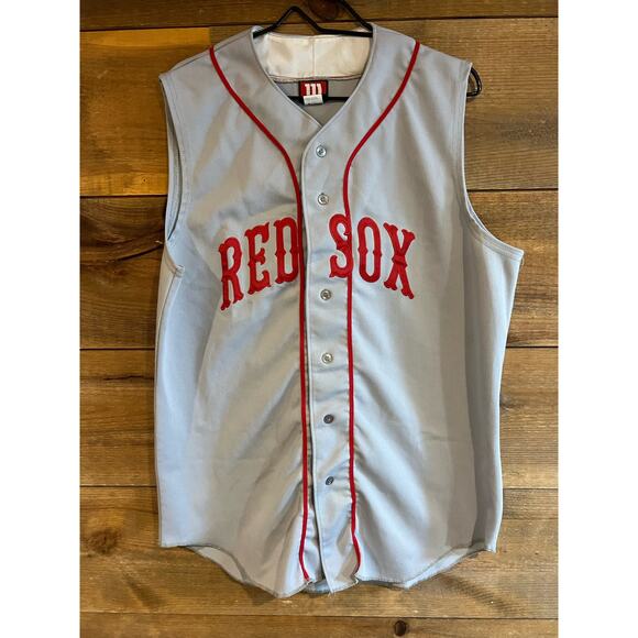 Vintage Wilson Red Sox‎ Jersey Jim Rice Sleeveless Number 14 Mens Size Large 80s - Picture 1 of 6